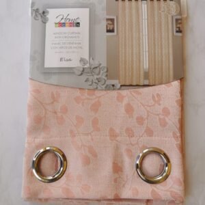 CORTINA ELSA MARSALA ROSADO 54X90 PULG.