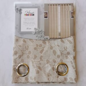 CORTINA ELSA TAUPE 54X90 PULG.