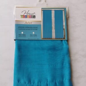 CORTINA VISILLO JULIET TURQUESA 55X90 PULG.