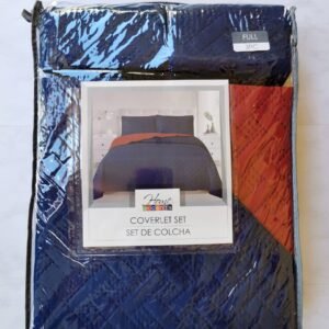 EDREDON QUILT FULL REVERSIBLE NAVY/RED L1725 518030