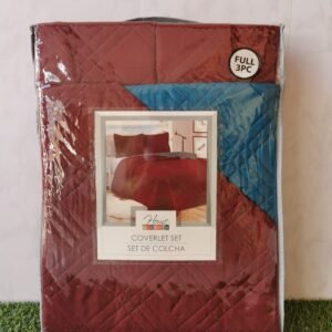 EDREDON QUILT FULL REVERSIBLE BURGUNDY/TEAL L1725 118087