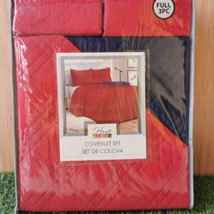 EDREDON QUILT FULL REVERSIBLE RED/NAVY L1725 118083