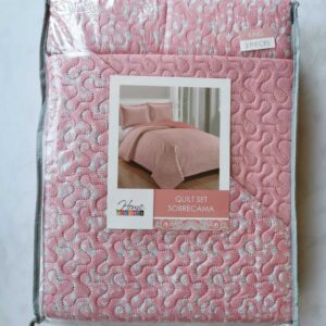 EDREDON QUILT KING ESTAMPADO ROSADO L1725 118370