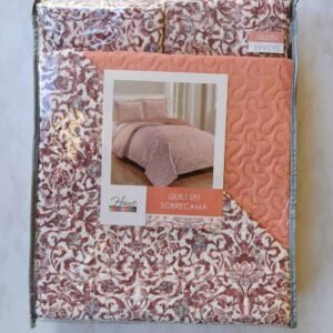 EDREDON QUILT QUEEN ESTAMPADO ROJO L1725 118378