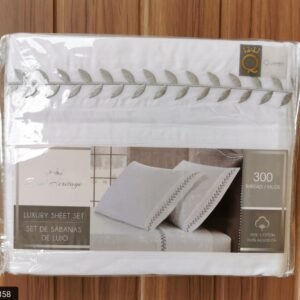 SABANA QUEEN 300 HILOS BORDADO GRIS