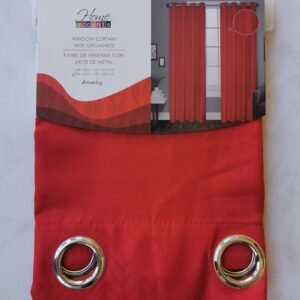 CORTINA CONT1 JACQUARD ANALY ROJO 54X90 PULG.