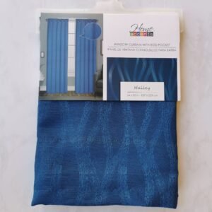 CORTINA CONT1 JACQUARD S/A HAILEY AZUL 54X90 PULG.