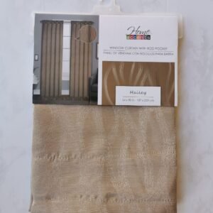 CORTINA CONT1 JACQUARD S/A HAILEY TAUPE 54X90 PULG.