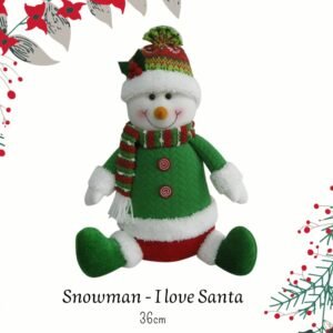 HOMBRE DE NIEVE VERDE I LOVE SANTA