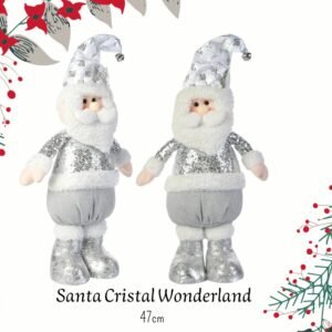 SANTA PLATEADO CRISTAL WONDERLAND