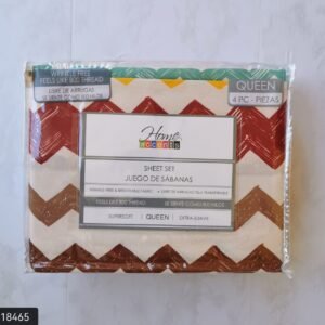 SABANA QUEEN ESTAMPADO ZIG ZAG COLORES