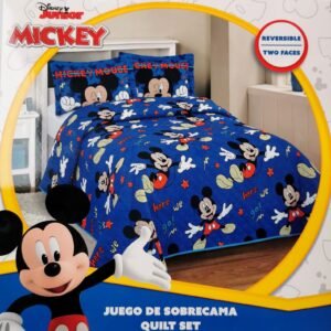 SET EDREDON QUILT FULL NIÑO MICKEY 04