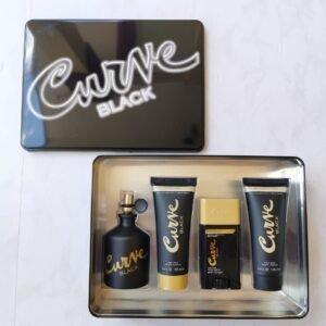 CURVE BLACK SET 4P 4.2 OZ / 125 ML (M) EDC