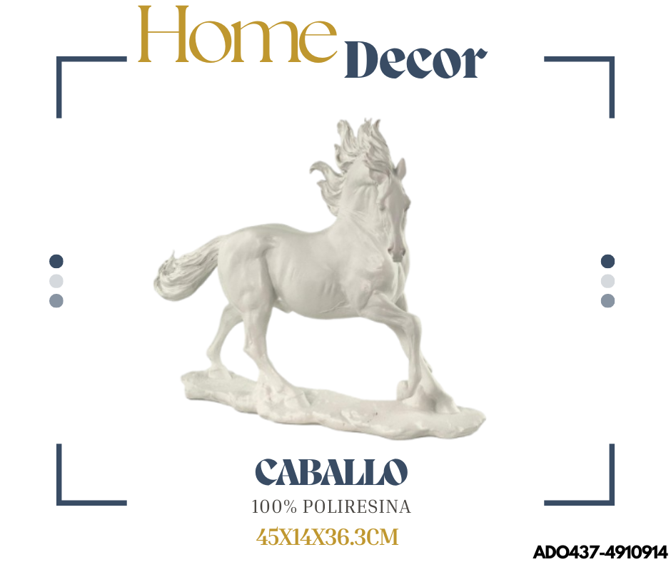 ADORNO CABALLO BLANCO DECOR  45X14X36.3CM