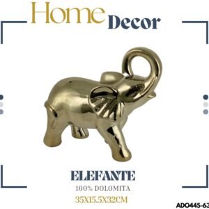 ADORNO ELEFANTE DORADO 35X15.5X32CM