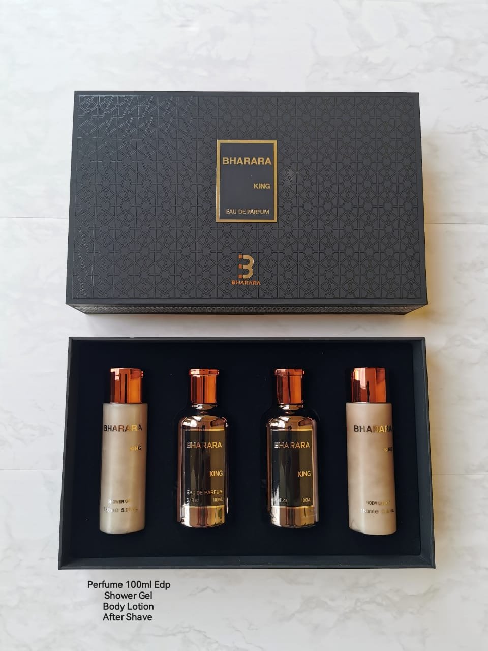 BHARARA KING SET 4P 3.4 OZ / 100ML (M) EDP