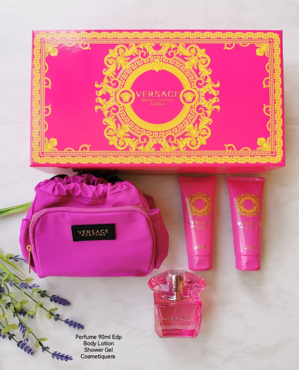 VERSACE BRIGHT CRYSTAL ABSOLU SET 4P 3.0 OZ / 90 ML (W)
