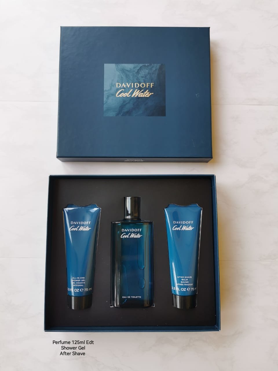 DAVIDOFF COOL WATER SET 3P 4.2 OZ / 125 ML (M) EDT