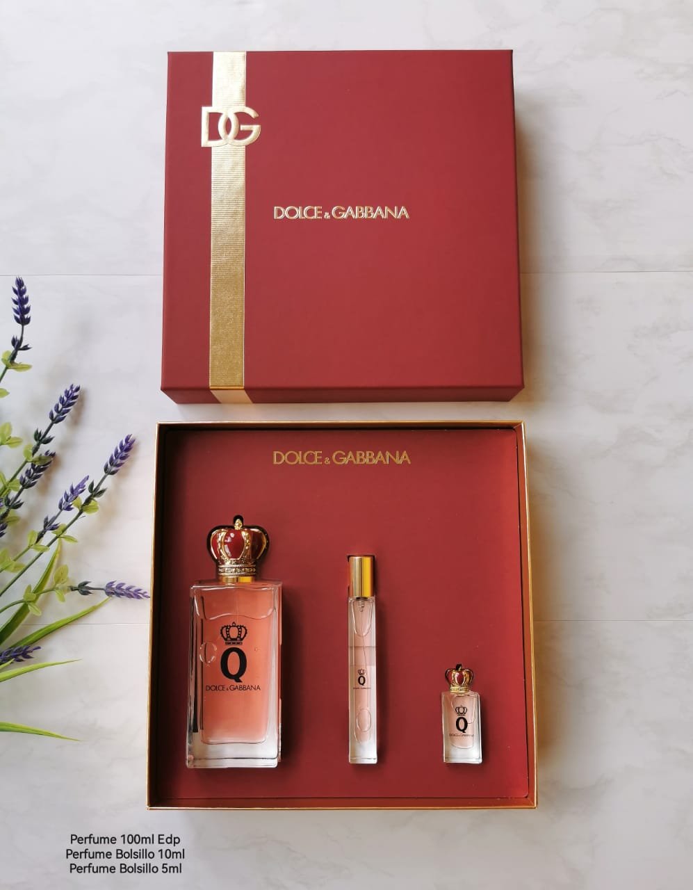 DOLCE GABBANA (Q) SET 3P 3.4 OZ / 100 ML (W)