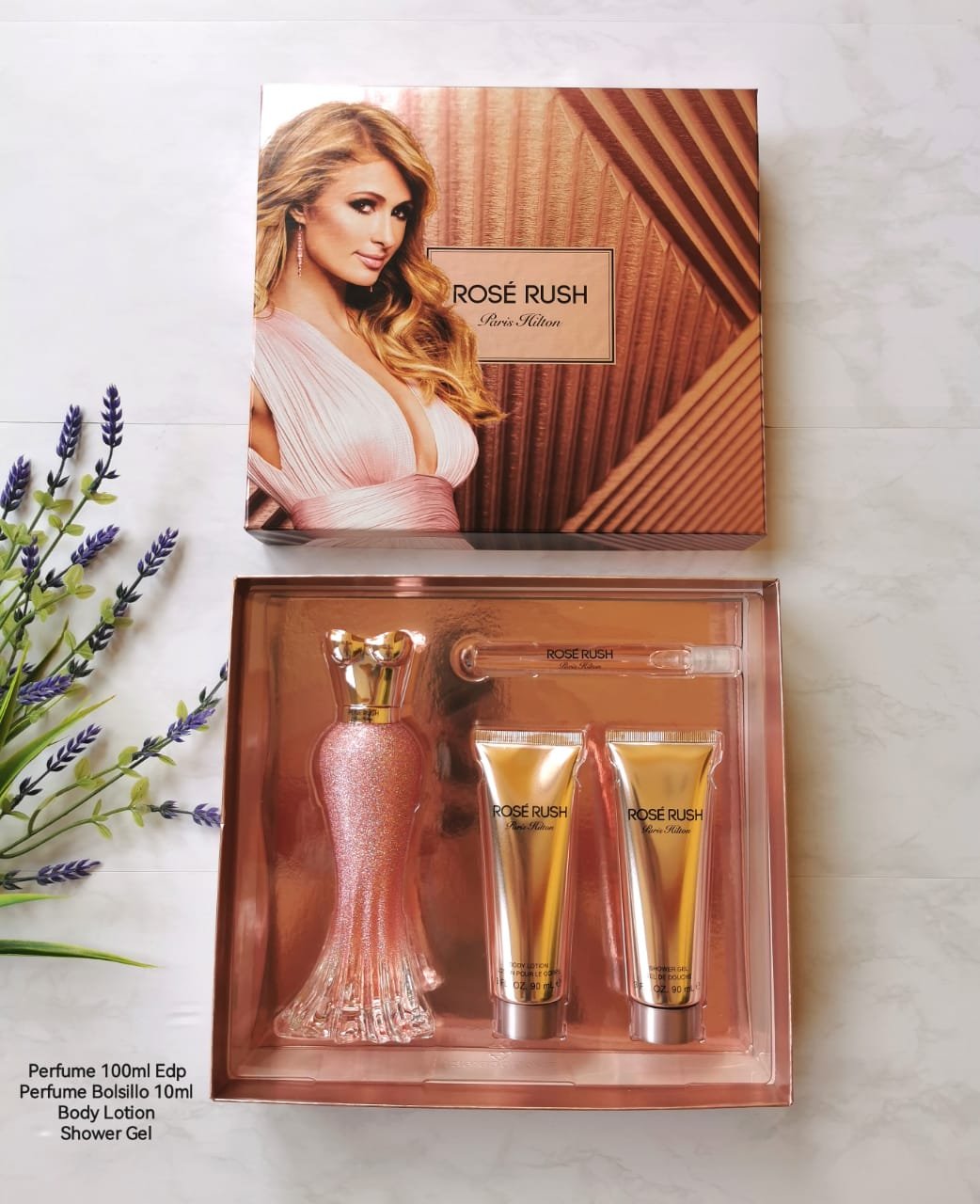 PARIS HILTON ROSE RUSH SET 4P 3.4OZ/100 ML (W)