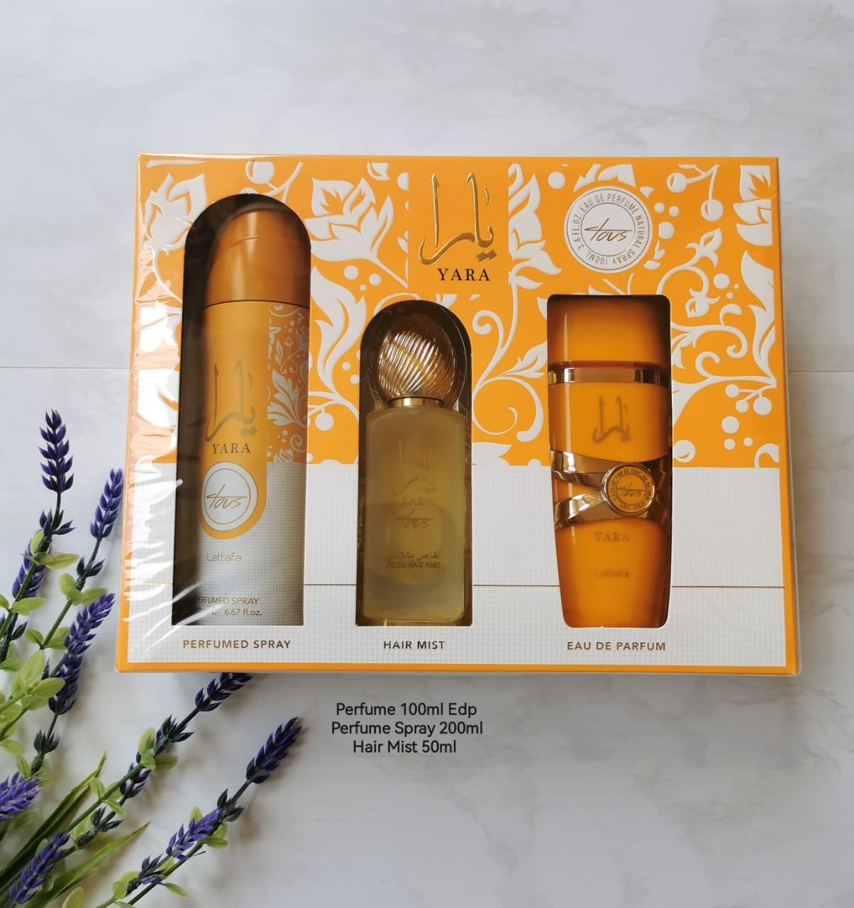 LATTAFA YARA TOUS SET 3P 3.4 OZ / 100 ML (W) EDP