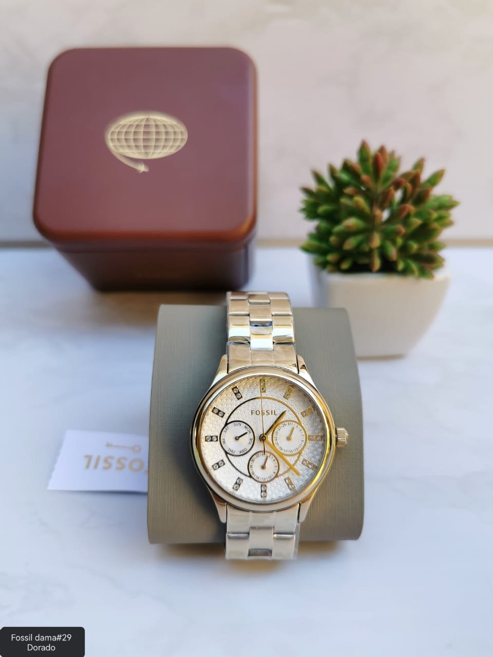 RELOJ FOSSIL, ANALOGO PARA DAMA