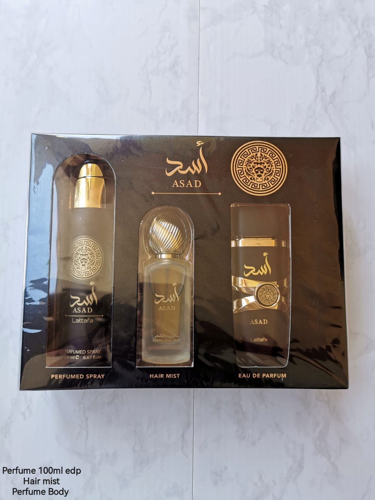 LATTAFA ASAD SET 3P 3.4 OZ / 100 ML (M) EDP