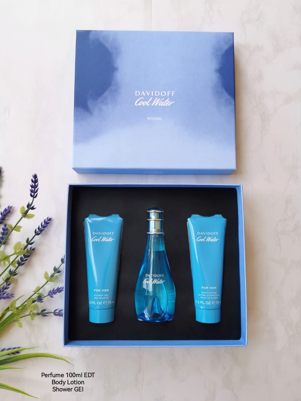 DAVIDOFF COOL WATER SET 3P 100ML W EDT