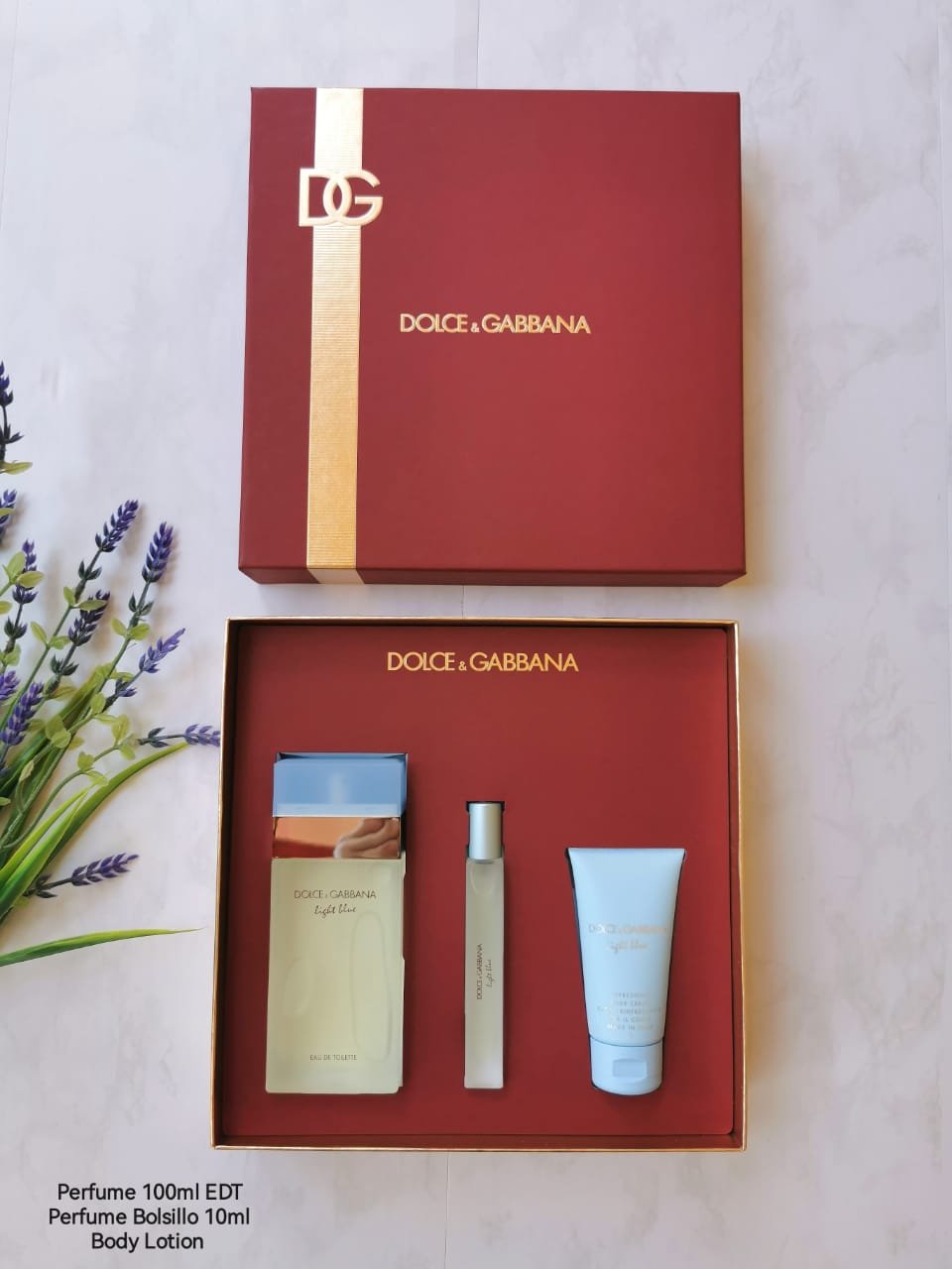 DOLCE & GABBANA LIGHT BLUE SET 3P 3.4OZ/100 ML (W) EDT