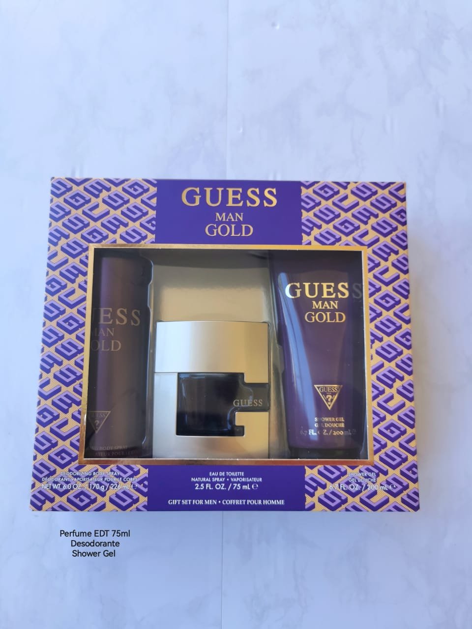 GUESS GOLD SET 3P 2.5 oz M EDT