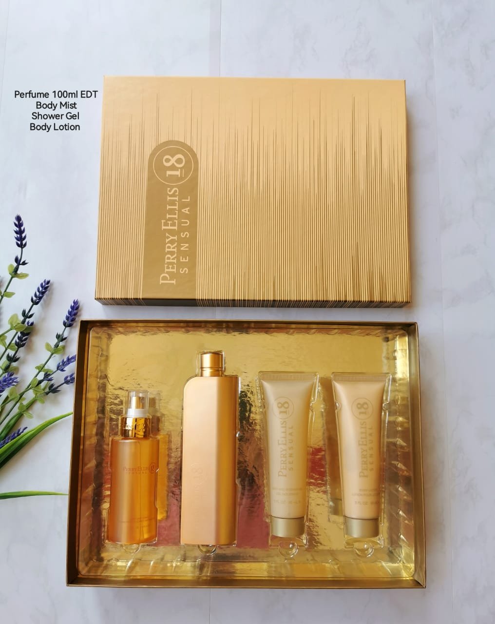 PERRY ELLIS 18 SENSUAL SET 4P 3.4oz W EDT
