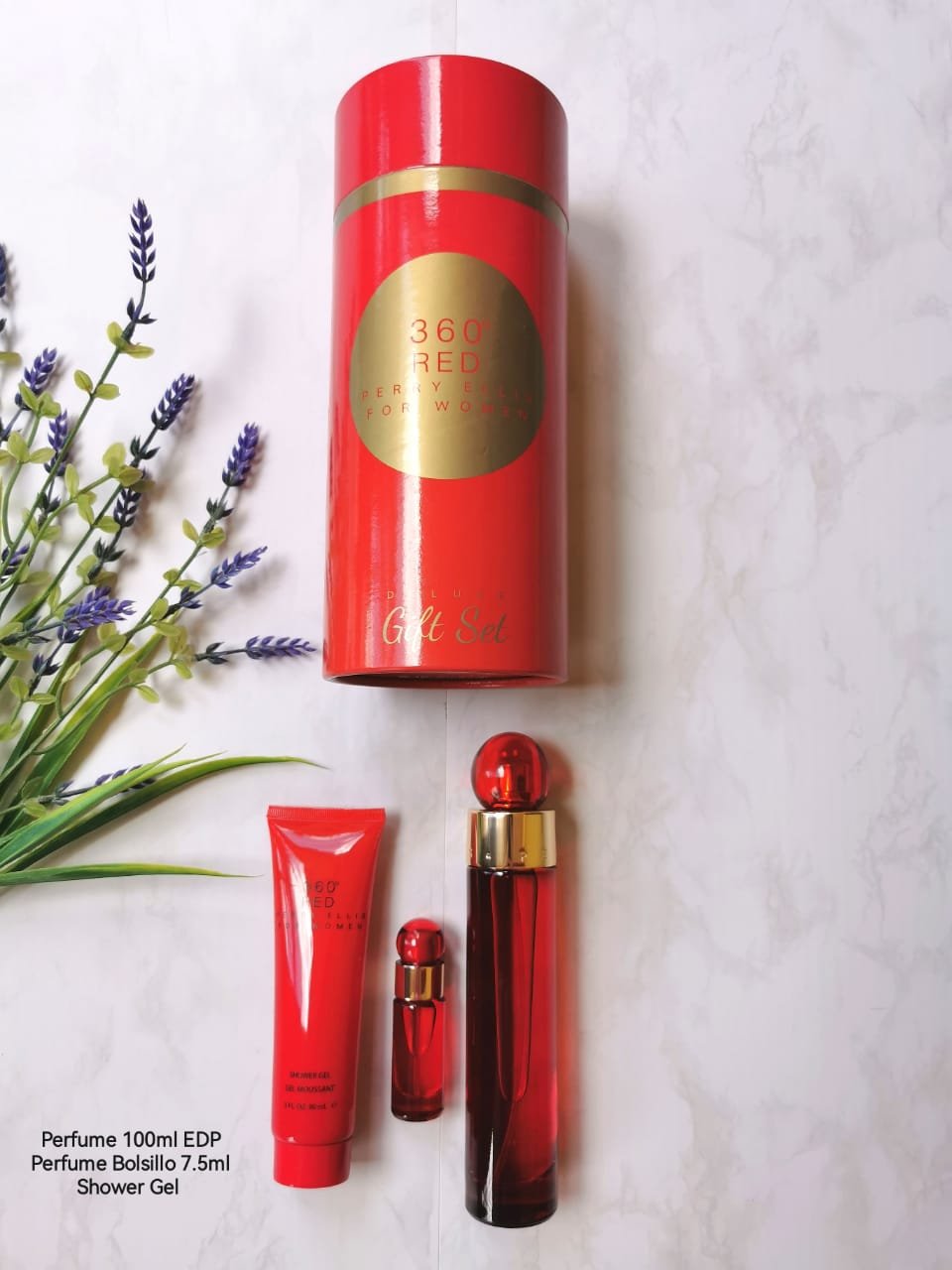 PERRY ELLIS 360 RED SET 3P 3.4 oz W EDP SPRAY