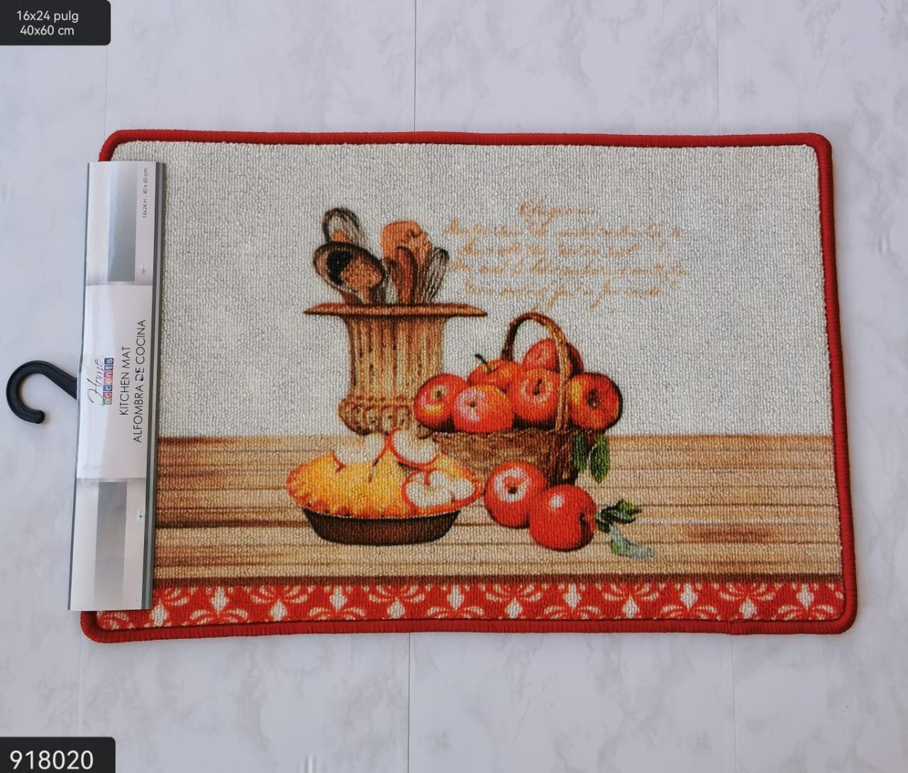 ALFOMBRA DE COCINA MANZANAS 40X60CM