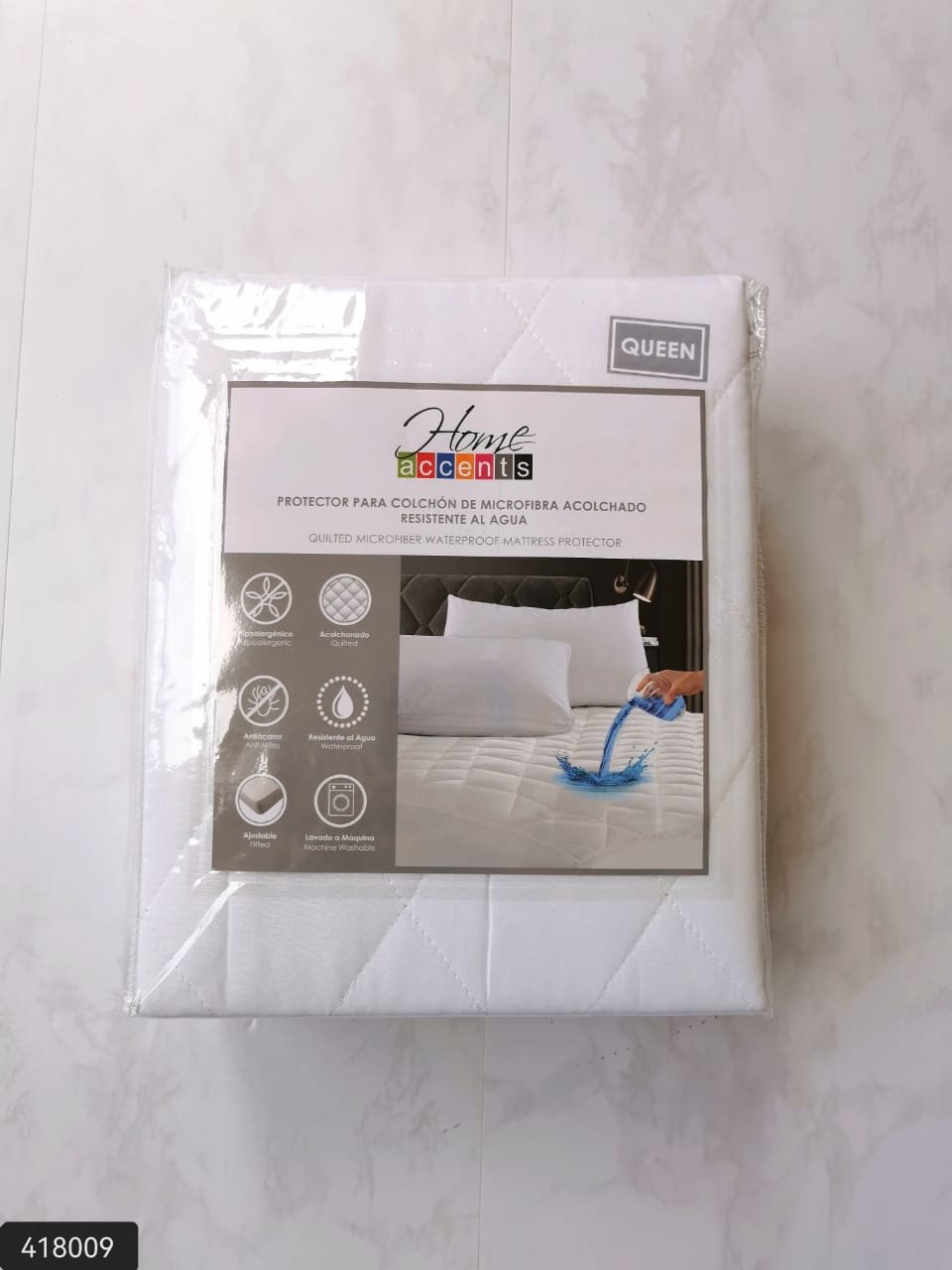 PROTECTOR DE CAMA QUEEN IMPERMEABLE