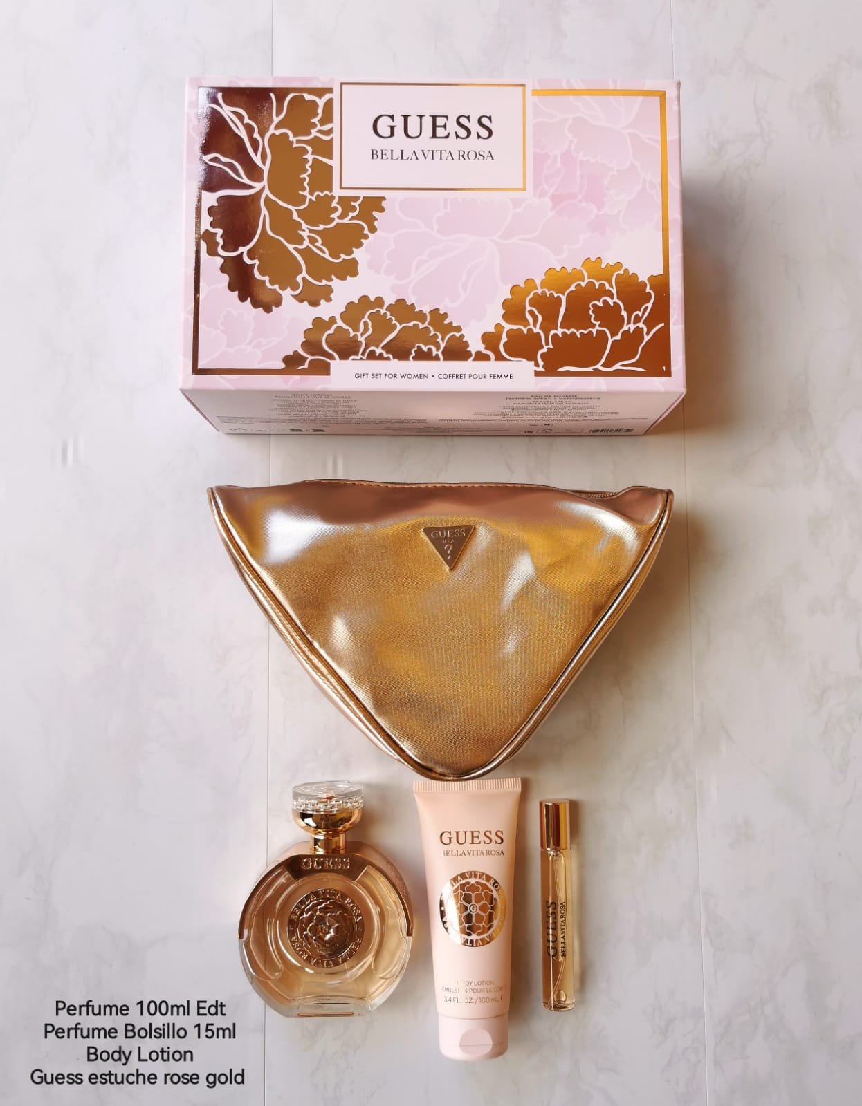GUESS BELLA VITA ROSA SET 4P 3.4OZ/100ML (W) EDT