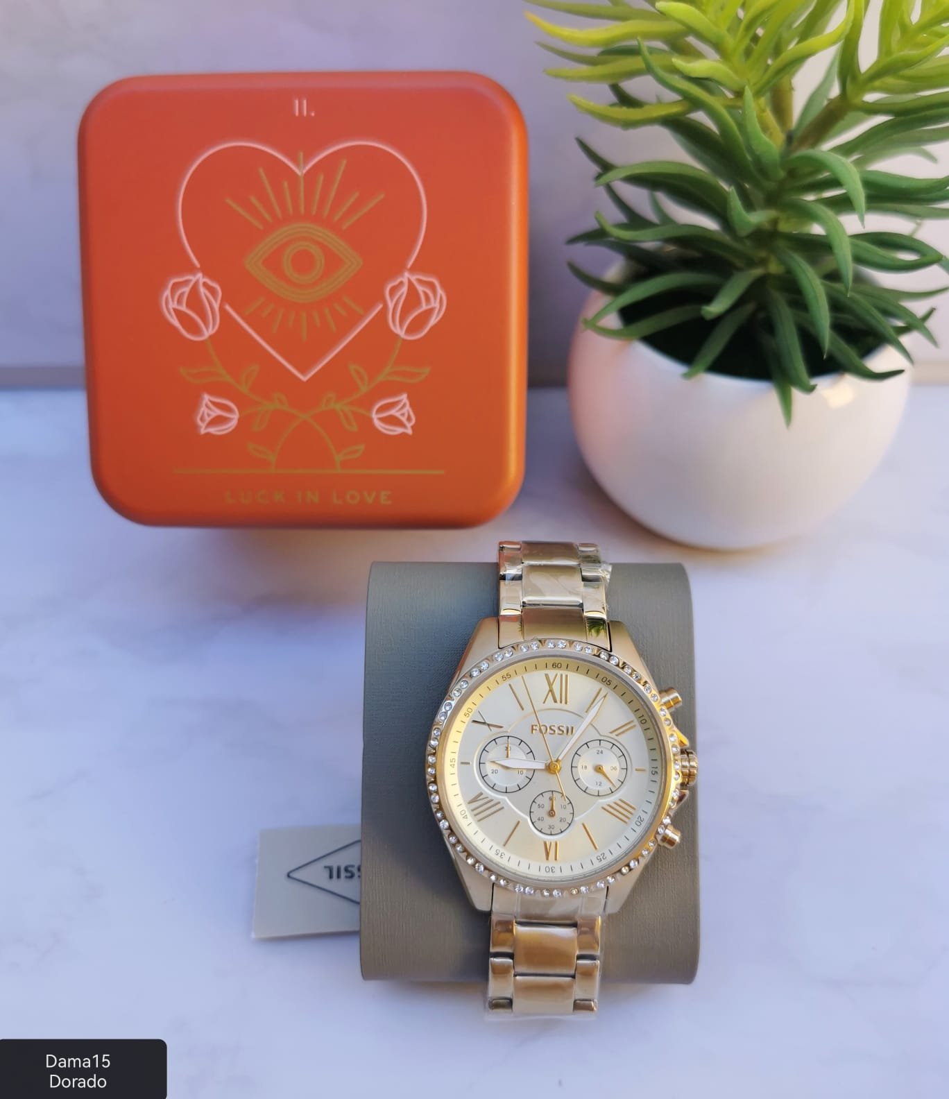 RELOJ FOSSIL, ANALOGO PARA DAMA
