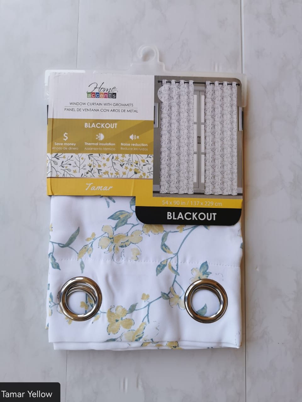 CORTINA BLACKOUT TAMAR YELLOW 54X90PULG