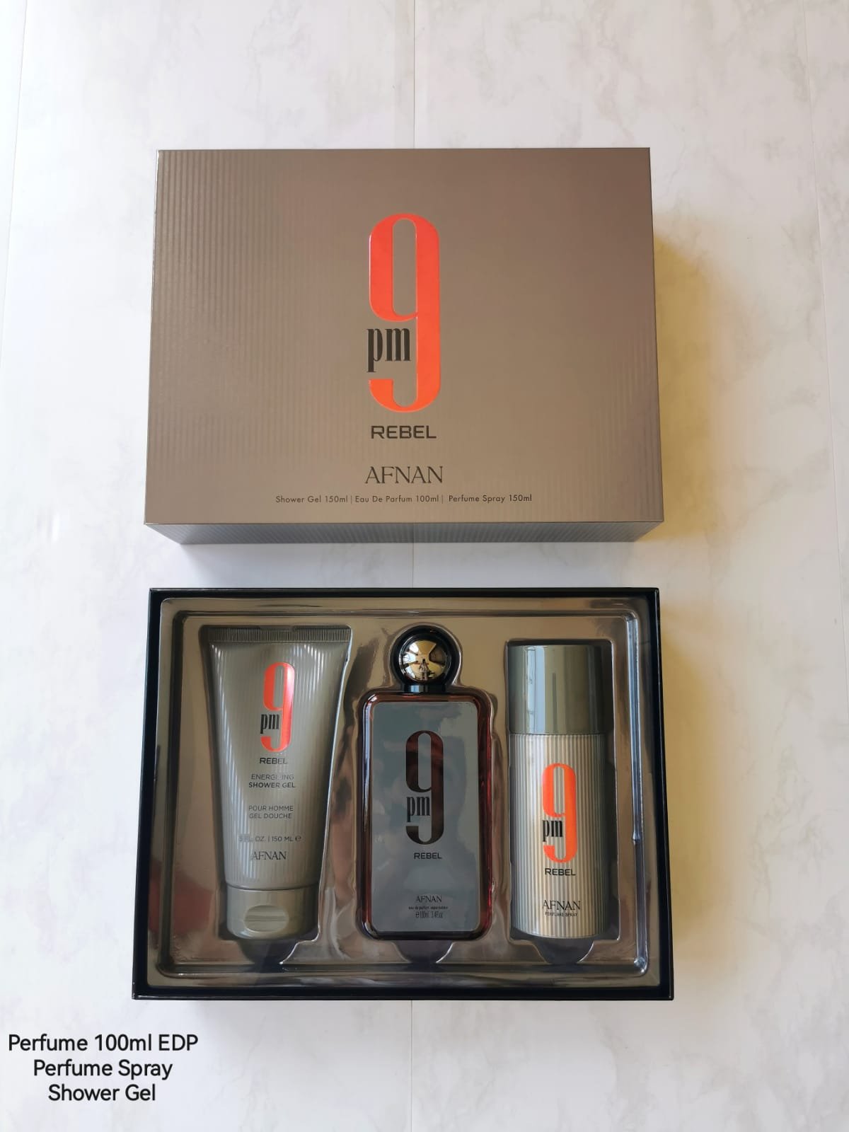 AFNAN 9PM REBEL SET 3P 3.4 OZ / 100 ML (M) EDP